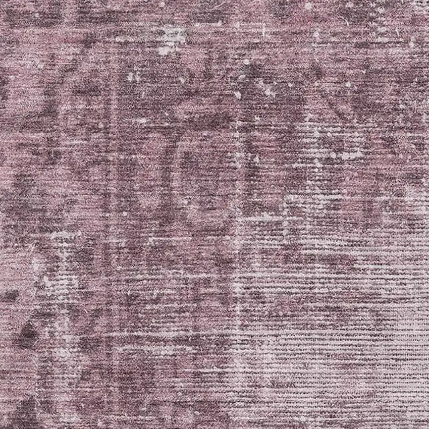 Merlot And Silver Oriental Washable Area Rug With UV Protection Photo 2