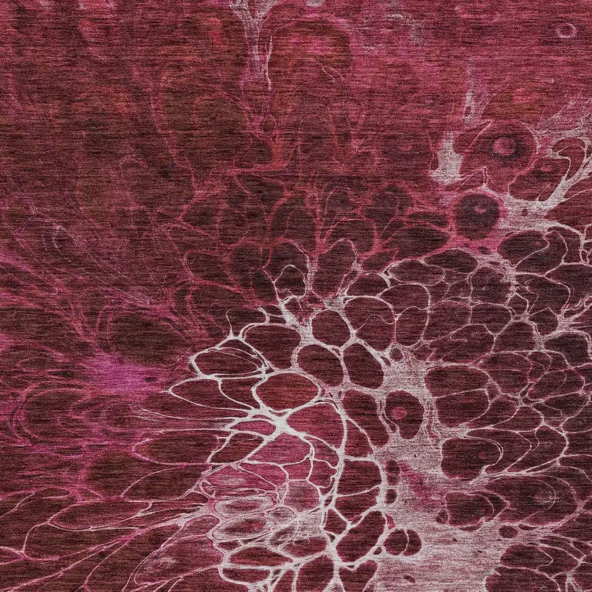Merlot Blush And Gray Abstract Washable Indoor Outdoor Area Rug Photo 7