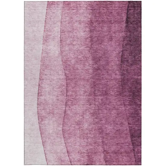 Merlot Blush And Pink Ombre Washable Indoor Outdoor Area Rug Photo 4