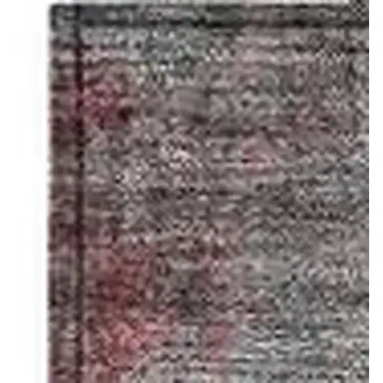 Merlot Charcoal And Ivory Abstract Washable Indoor Outdoor Area Rug Photo 3