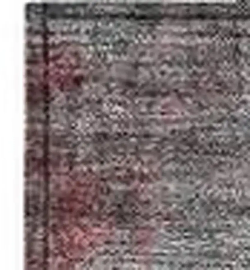 Merlot Charcoal And Ivory Abstract Washable Indoor Outdoor Area Rug Photo 3