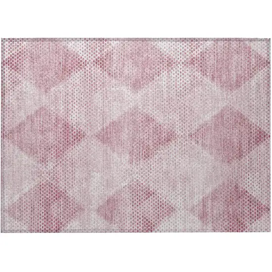 Merlot Geometric Washable Non Skid Indoor Outdoor Area Rug Photo 5