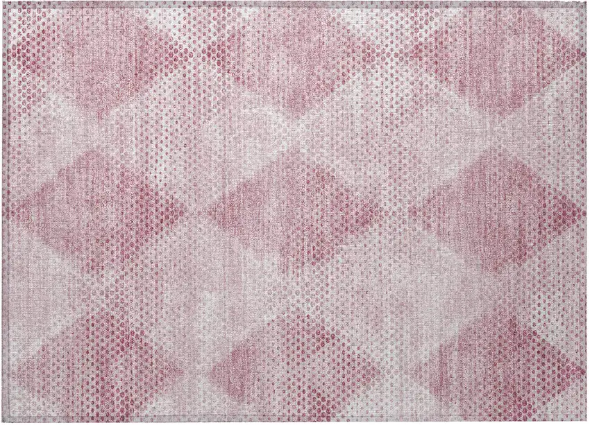 Merlot Geometric Washable Non Skid Indoor Outdoor Area Rug Photo 4