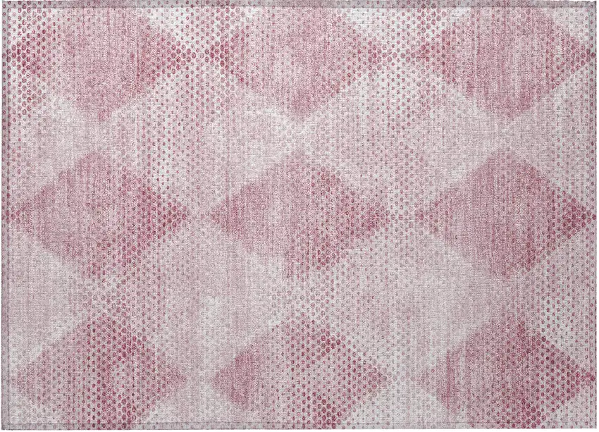 Merlot Geometric Washable Non Skid Indoor Outdoor Area Rug Photo 4