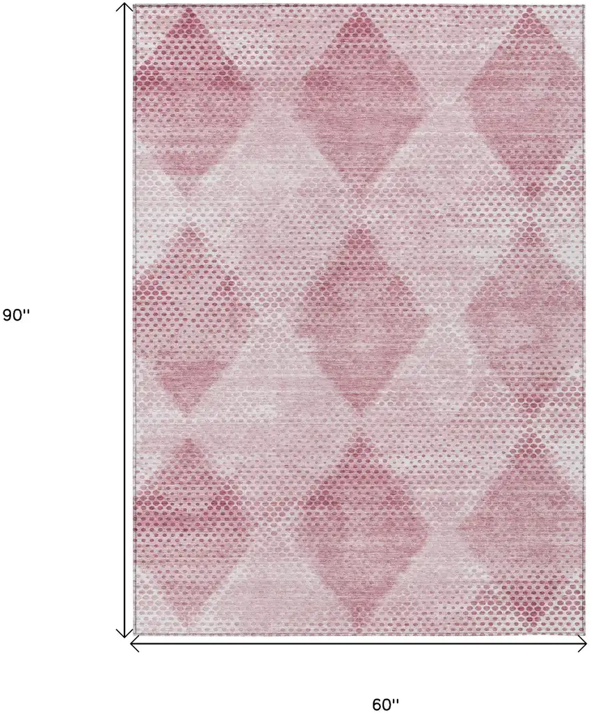 Merlot Geometric Washable Non Skid Indoor Outdoor Area Rug Photo 3