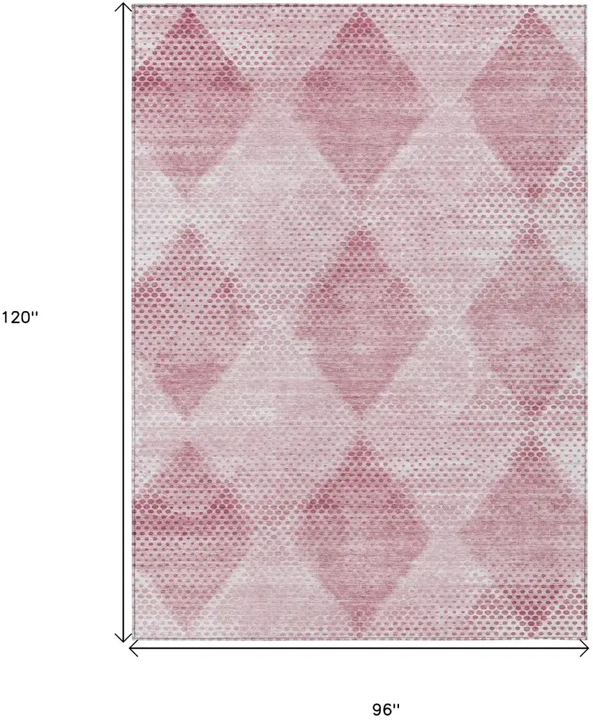 Merlot Geometric Washable Non Skid Indoor Outdoor Area Rug Photo 3