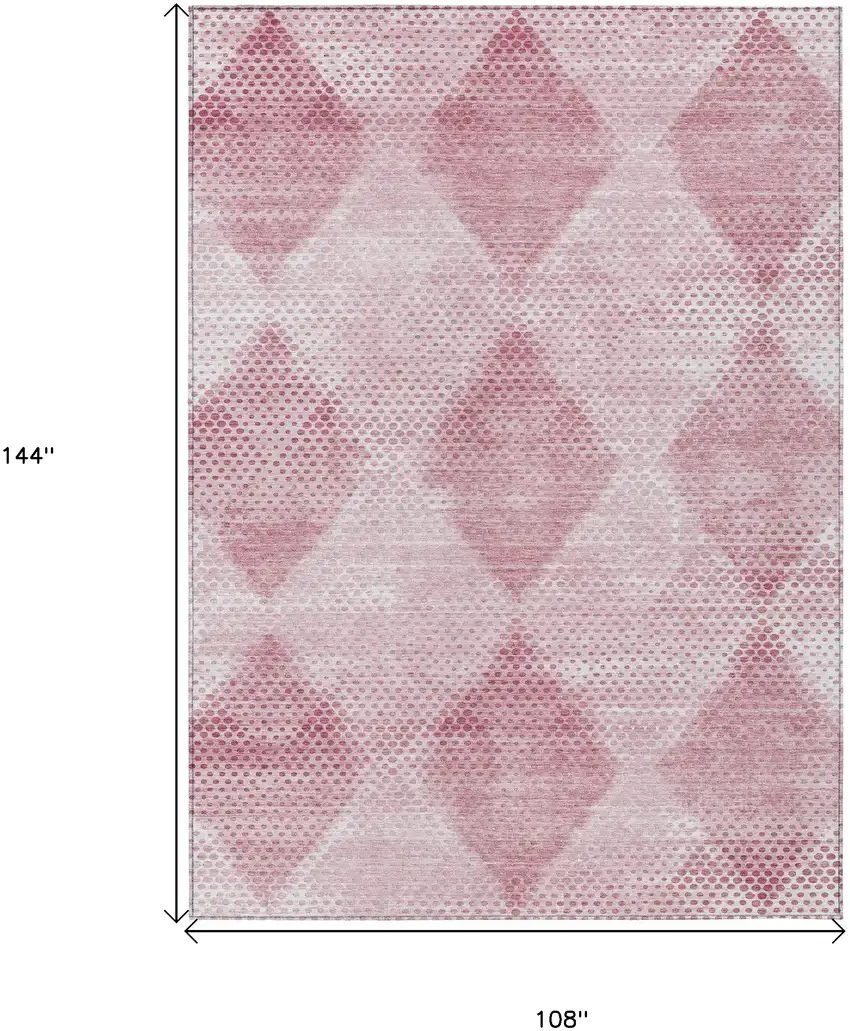 Merlot Geometric Washable Non Skid Indoor Outdoor Area Rug Photo 3