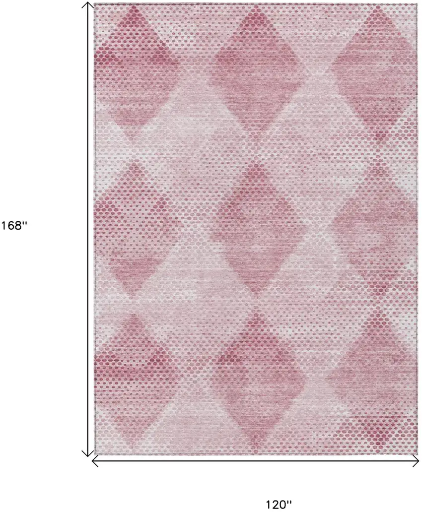 Merlot Geometric Washable Non Skid Indoor Outdoor Area Rug Photo 3