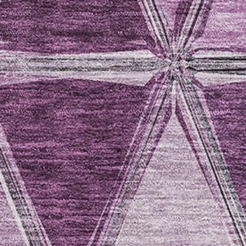 Merlot Gray And Ivory Geometric Washable Area Rug With UV Protection Photo 4