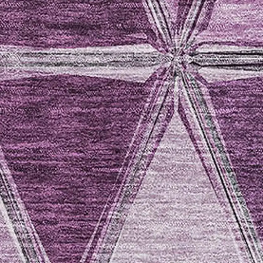 Merlot Gray And Ivory Geometric Washable Area Rug With UV Protection Photo 5