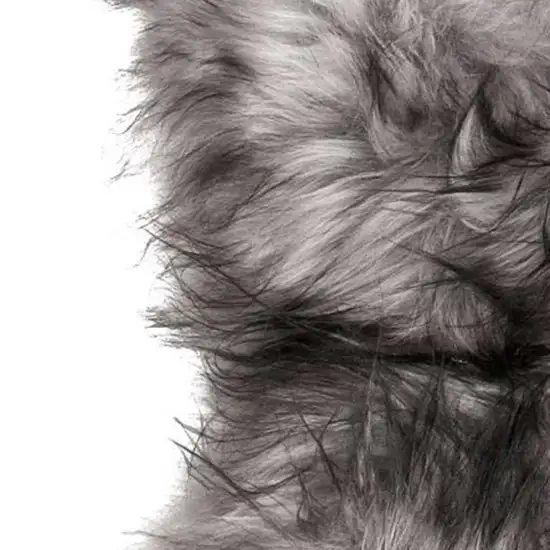 Metallic Silver Animal Print Area Rug Photo 5