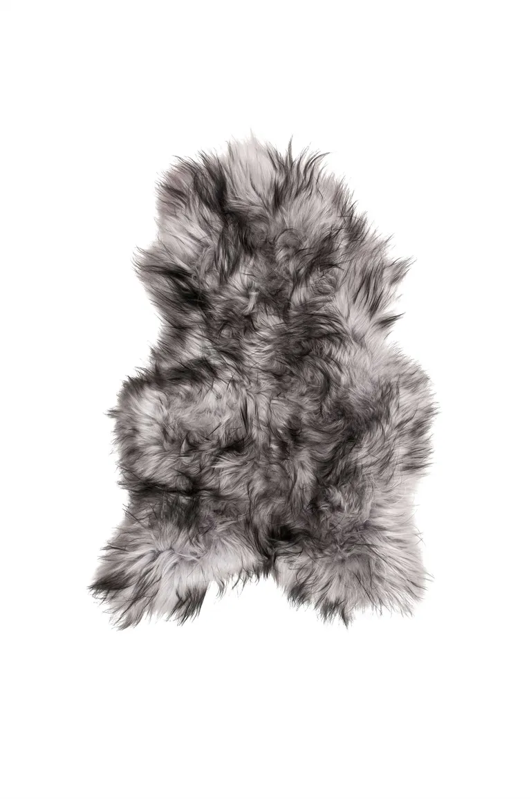 Metallic Silver Sheepskin Single Long-Haired - Area Rug Photo 1