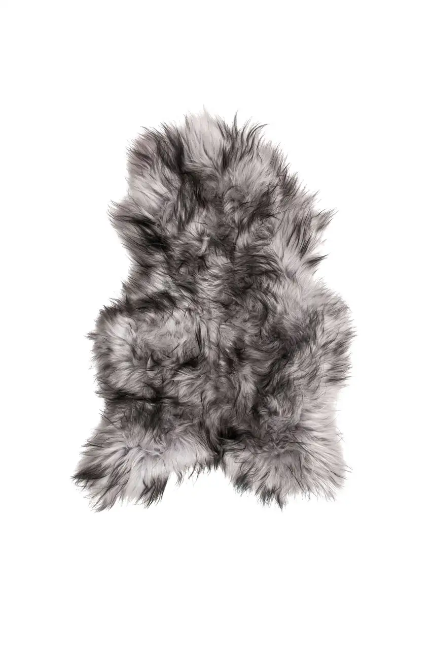 Metallic Silver Sheepskin Single Long-Haired - Area Rug Photo 1