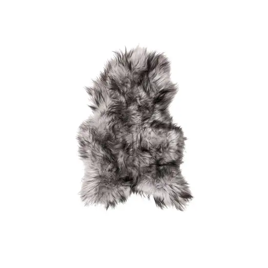 Metallic Silver Sheepskin Single Long-Haired - Area Rug Photo 3