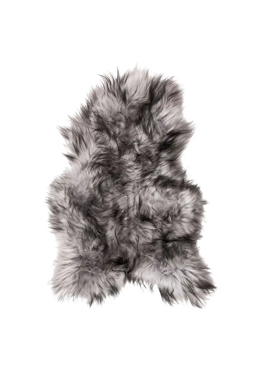 Metallic Silver Sheepskin Single Long-Haired - Area Rug Photo 3