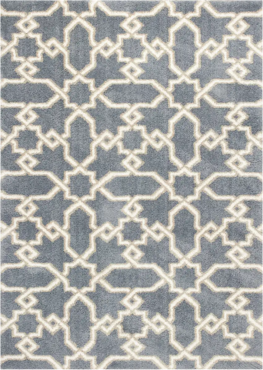 Microfiber Slate Blue Area Rug Photo 3