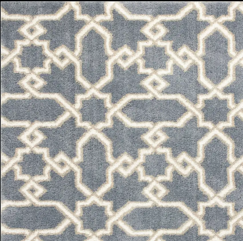 Microfiber Slate Blue Area Rug Photo 6
