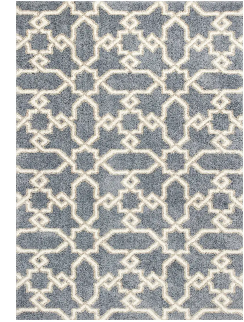 Microfiber Slate Blue Area Rug Photo 1