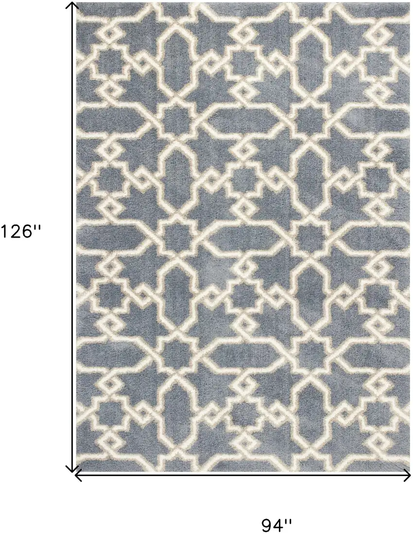 Microfiber Slate Blue Area Rug Photo 8