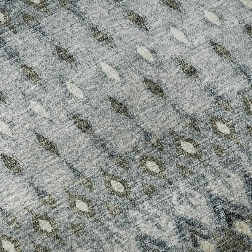 Midnight And Gray Tribal Distressed Washable Area Rug With UV Protection Photo 9