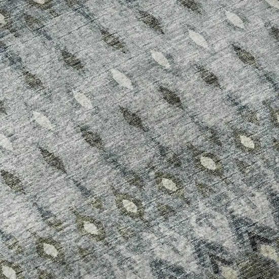 Midnight And Gray Tribal Washable Area Rug With UV Protection Photo 9