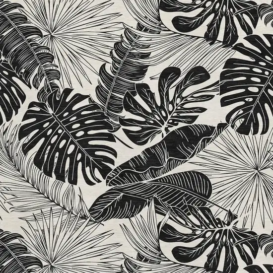 Midnight And Ivory Geometric Washable Area Rug With UV Protection Photo 5