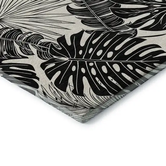 Midnight And Ivory Geometric Washable Area Rug With UV Protection Photo 9