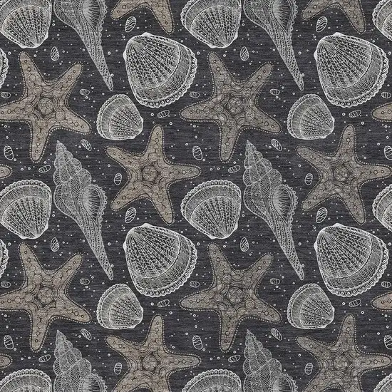 Midnight And Taupe Geometric Washable Area Rug With UV Protection Photo 3