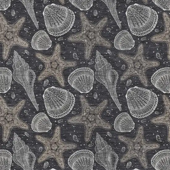 Midnight And Taupe Geometric Washable Area Rug With UV Protection Photo 3