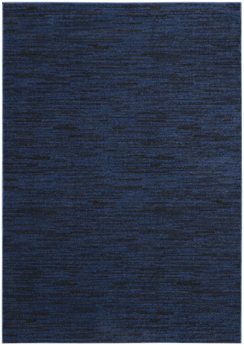 Midnight Blue Stain Resistant Indoor Outdoor Area Rug Photo 1