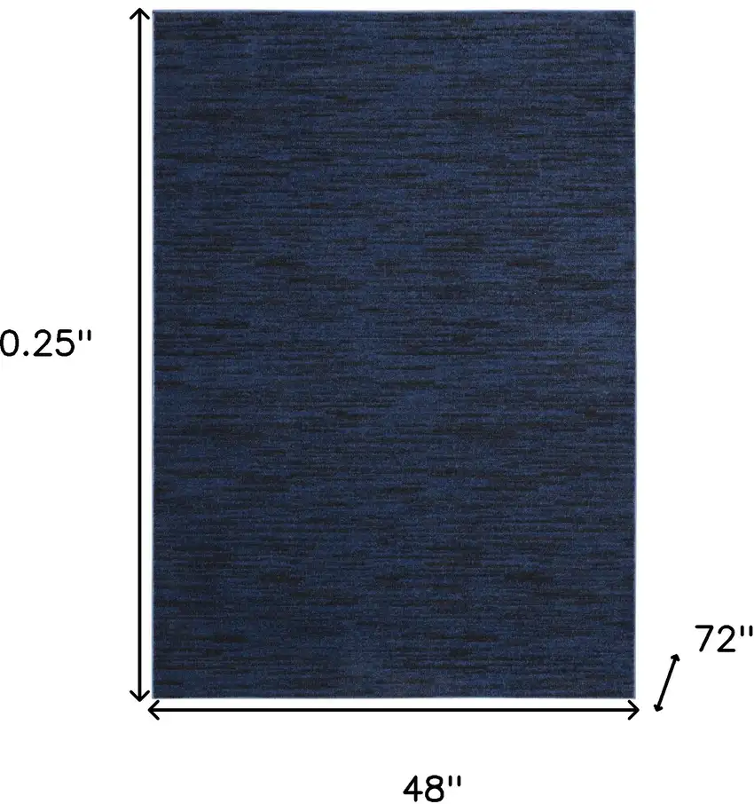 Midnight Blue Non Skid Indoor Outdoor Area Rug Photo 5