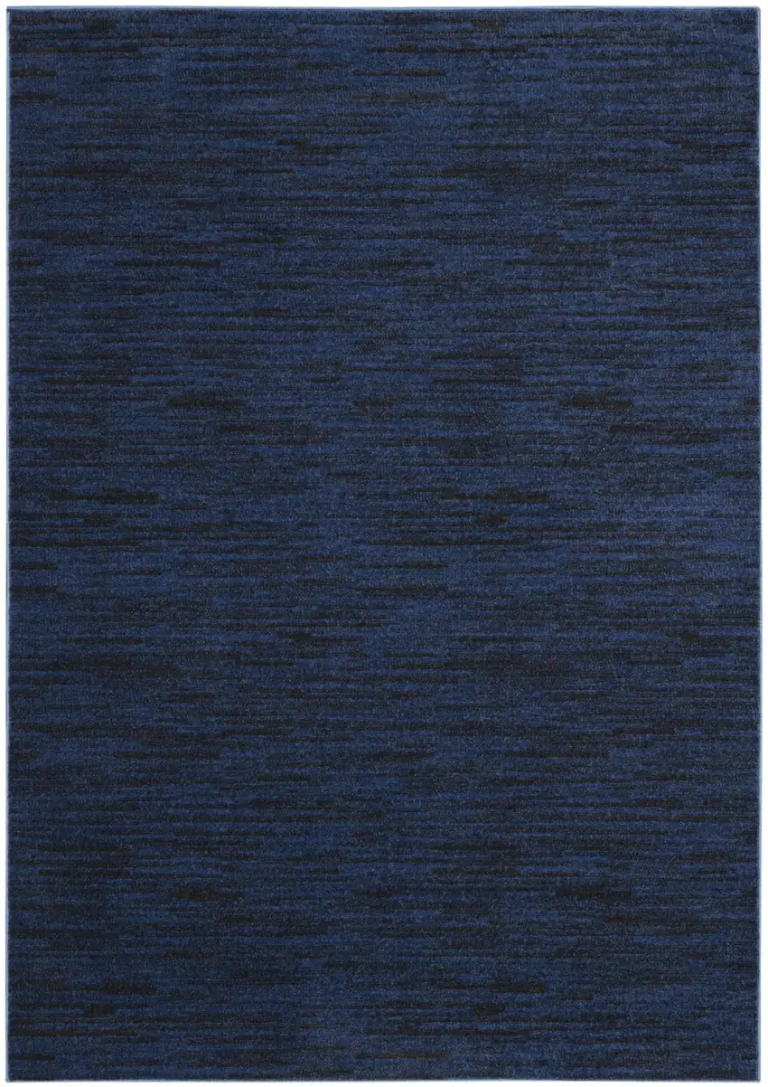 Midnight Blue Stain Resistant Indoor Outdoor Area Rug Photo 2