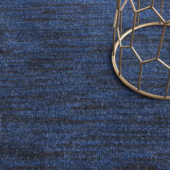 Midnight Blue Stain Resistant Indoor Outdoor Area Rug Photo 6