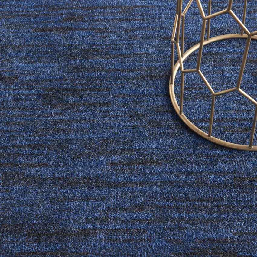 Midnight Blue Stain Resistant Indoor Outdoor Area Rug Photo 5