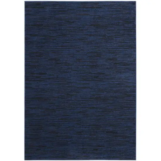 Midnight Blue Stain Resistant Indoor Outdoor Area Rug Photo 1