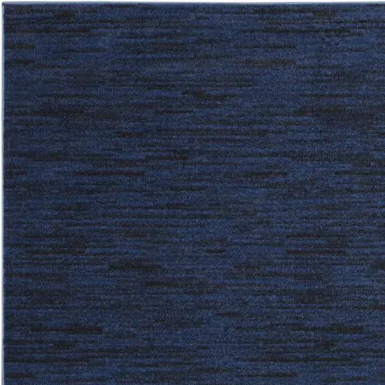 Midnight Blue Stain Resistant Indoor Outdoor Area Rug Photo 3