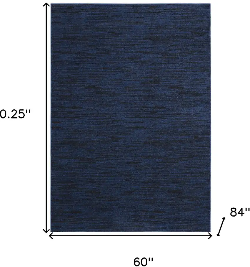 Midnight Blue Non Skid Indoor Outdoor Area Rug Photo 5