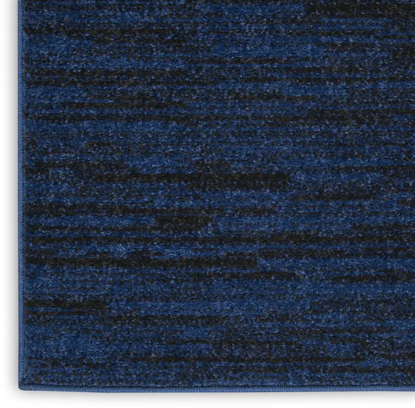 Midnight Blue Stain Resistant Indoor Outdoor Area Rug Photo 3