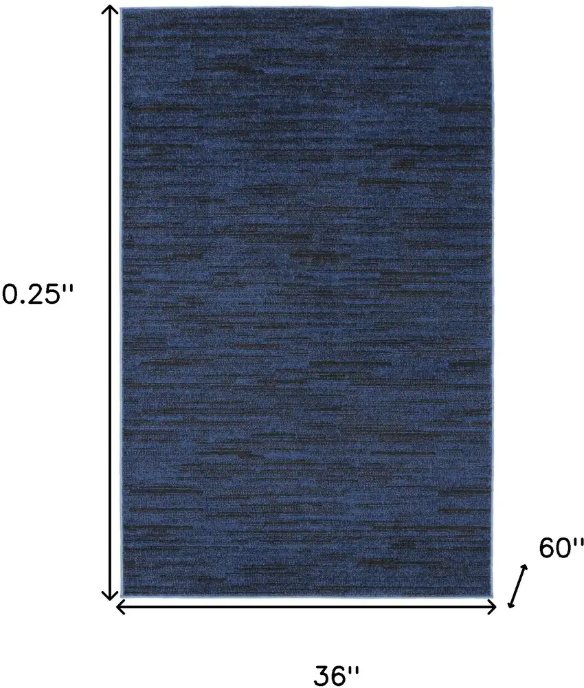 Midnight Blue Non Skid Indoor Outdoor Area Rug Photo 5