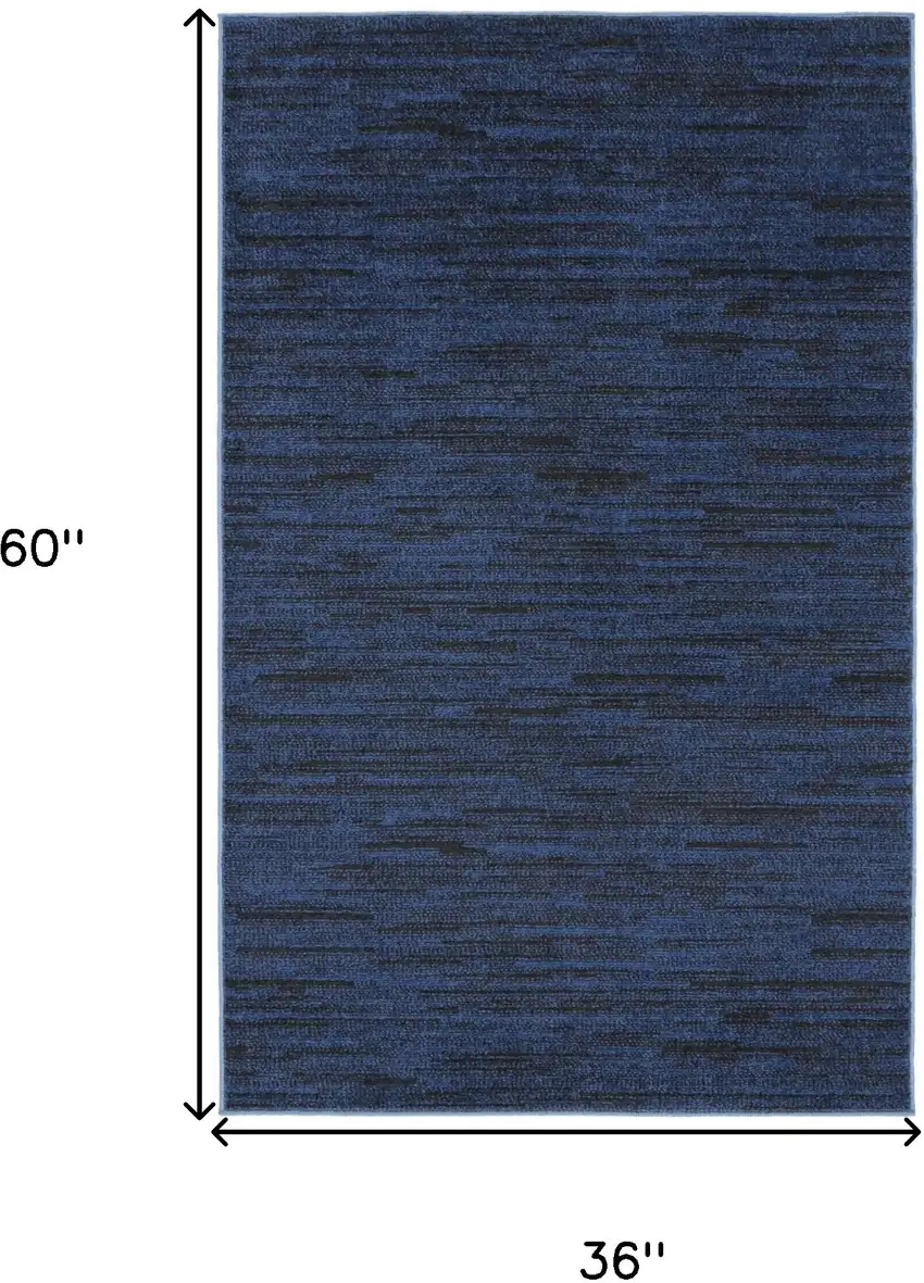 Midnight Blue Non Skid Indoor Outdoor Area Rug Photo 3