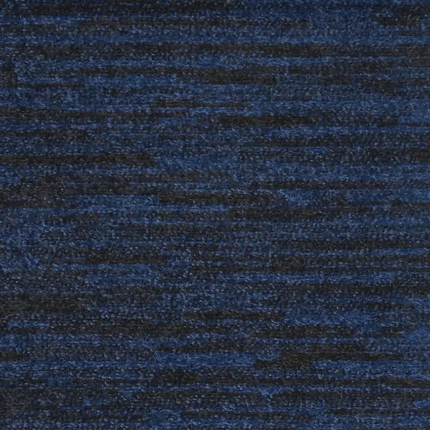 8' Midnight Blue Indoor Outdoor Runner Rug Photo 4