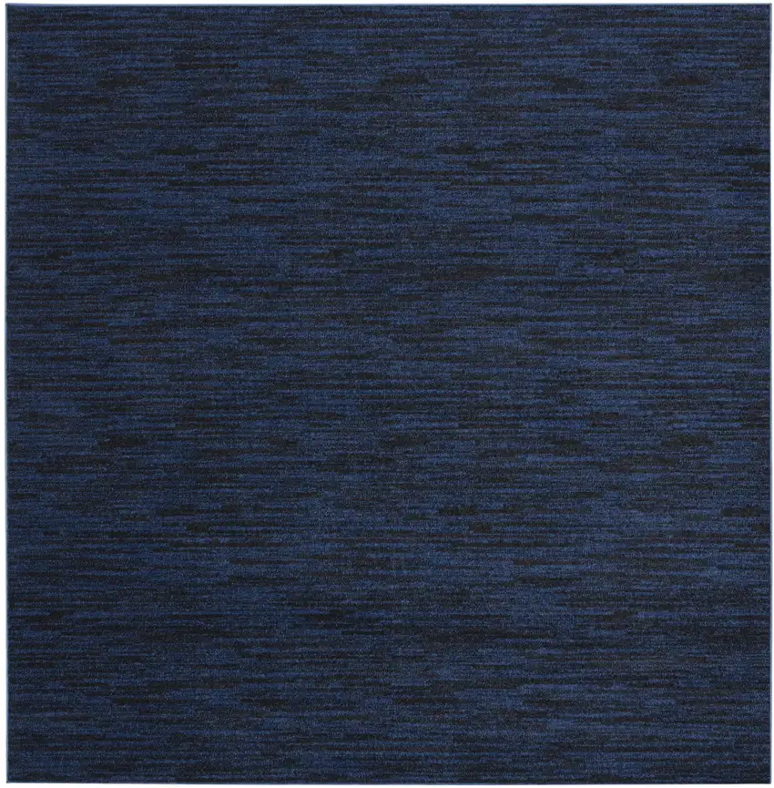 5' Midnight Blue Square Indoor Outdoor Area Rug Photo 3