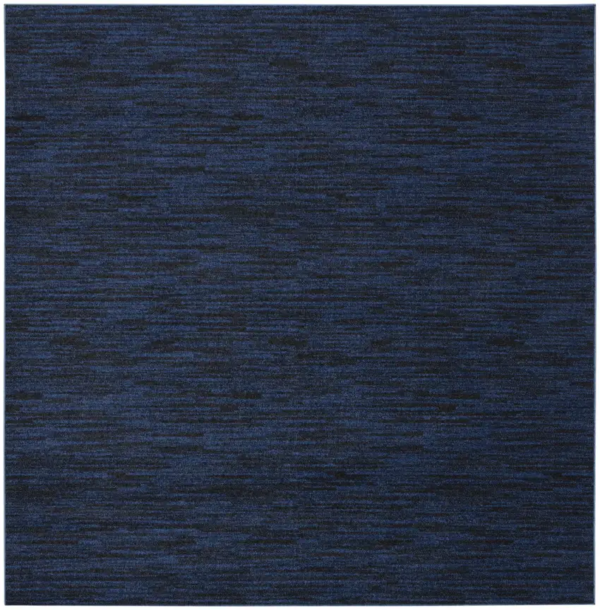 5' Midnight Blue Square Indoor Outdoor Area Rug Photo 5