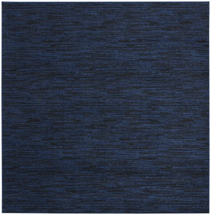 5' Midnight Blue Square Indoor Outdoor Area Rug Photo 3