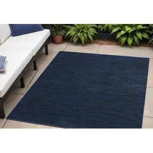 Photo of Midnight Blue Square Non Skid Indoor Outdoor Area Rug