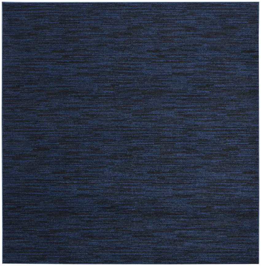 Midnight Blue Square Non Skid Indoor Outdoor Area Rug Photo 1
