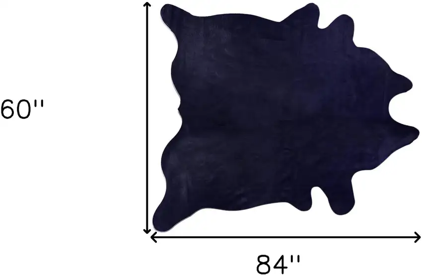Midnight Cowhide Hand Knotted Area Rug Photo 5