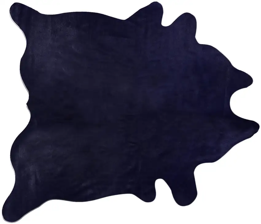 Midnight Cowhide Hand Knotted Area Rug Photo 1