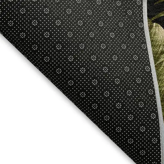 Midnight Green And Brown Geometric Washable Area Rug With UV Protection Photo 3