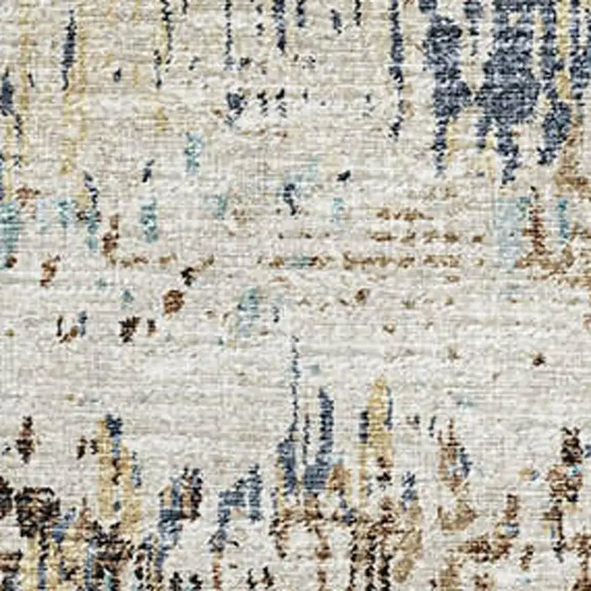 Midnight Ivory And Beige Abstract Washable Indoor Outdoor Area Rug Photo 6